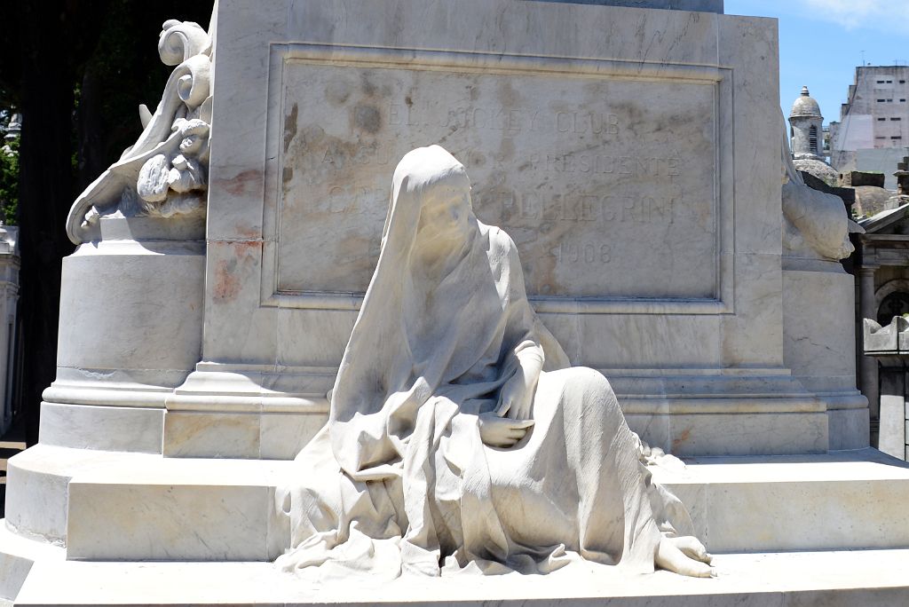 20 Statue on Mausoleum Of Enrique Jose Carlos Pellegrini Recoleta Cemetery Buenos Aires